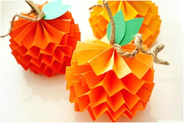 Easy Pumpkin Crafts For Kindergarten Fall Kids The Idea Room Paper Pumpkins How To